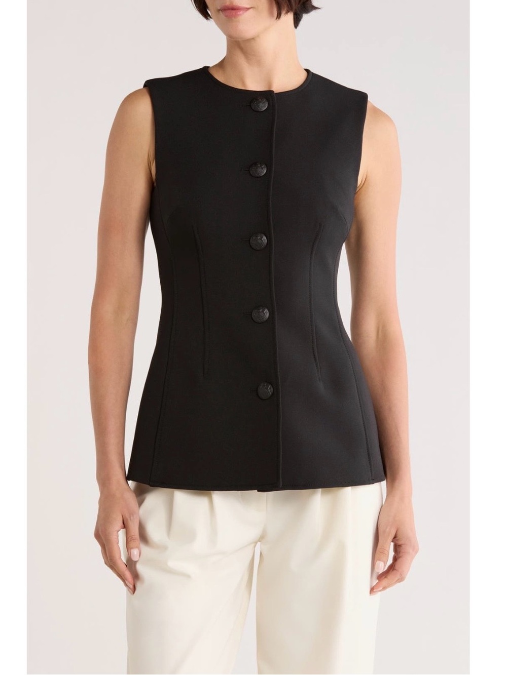 Veronica Beard Jessup Vest in Black Size 4
